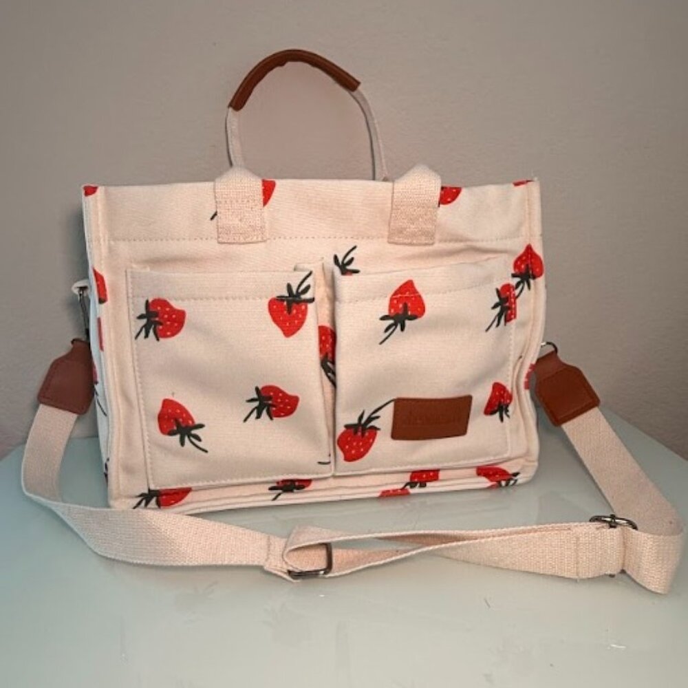 Strawberry Canvas Tote Bag